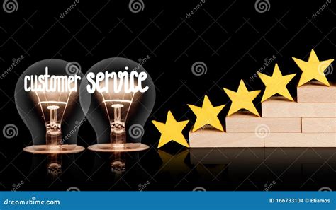 Light Bulbs With Customer Service Concept Stock Photo Image Of