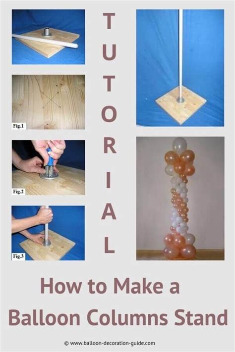 How To Make Balloon Stand Diy Balloon Columns Balloon Columns