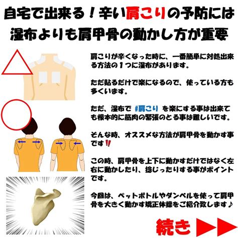 自宅で出来る！辛い肩こりの予防には湿布より肩甲骨の動かし方が重要！ 肩こり 肩甲骨 ダイエット 肩こり 解消