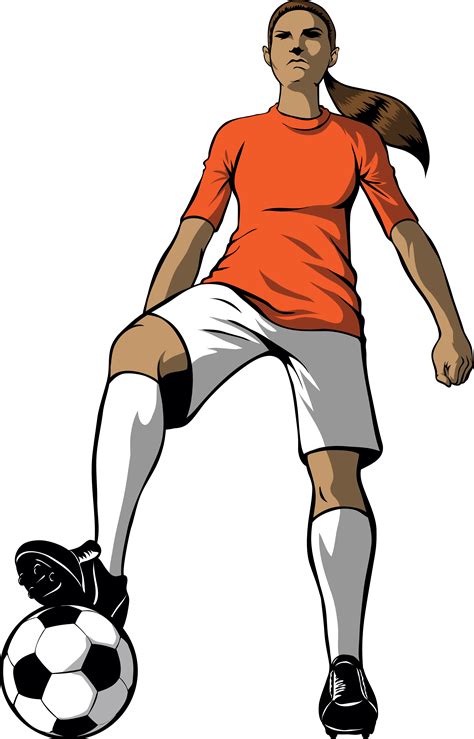 Cartoon Girl Playing Soccer Fun Soccer Themed Cartoons