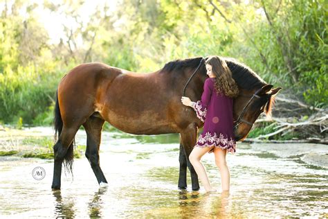 Girl Hugging Her Horse In A River Horses Horse Rider Horse