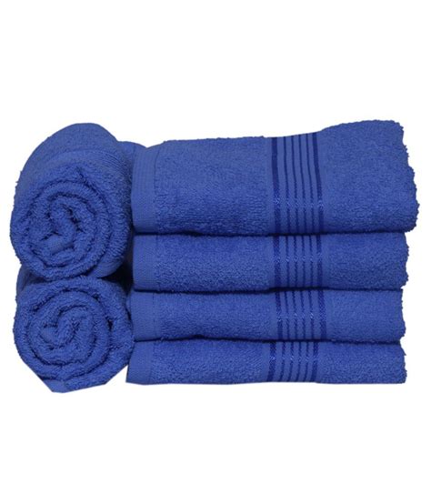 Eurospa Set Of 6 Cotton Hand Towel Blue Buy Eurospa Set Of 6 Cotton