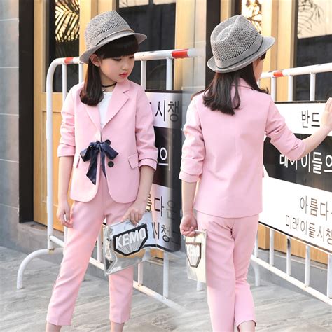 2018 Spring Autumn Fashion Kids Clothing Set Girls Formal Suit Girls