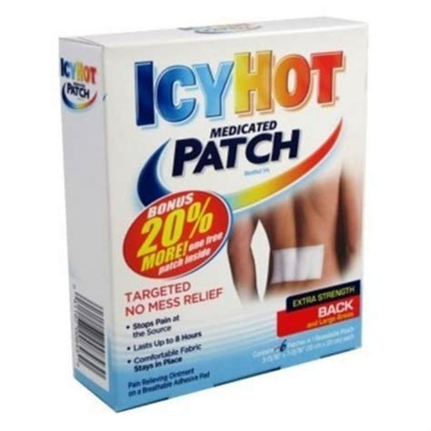 Icy Hot Patch X Strength Back 6 Pack By Icy Hot