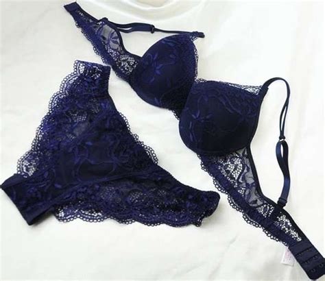 navy blue elegant sexy lacy love bridal bra and panty set bd10005 boldiva