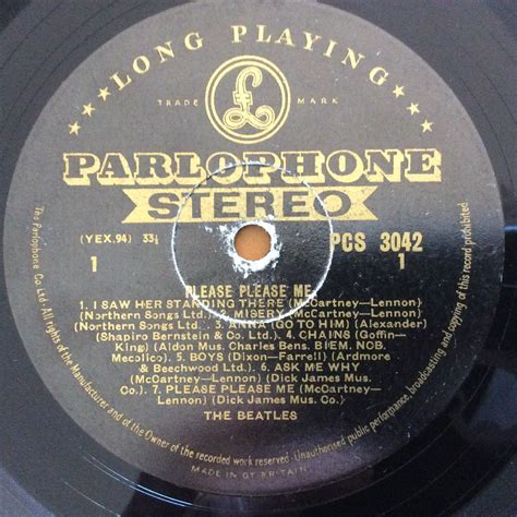The Beatles Please Please Me 1963 Uk First Press Stereo Gold Label