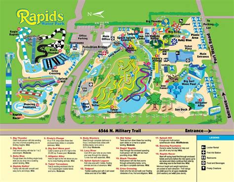 Rapids Water Park Park Map Riviera Beach Fl Rapids Water Park