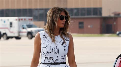 Fact Check Melania Trumps Dress Didnt Feature Victims Drawings
