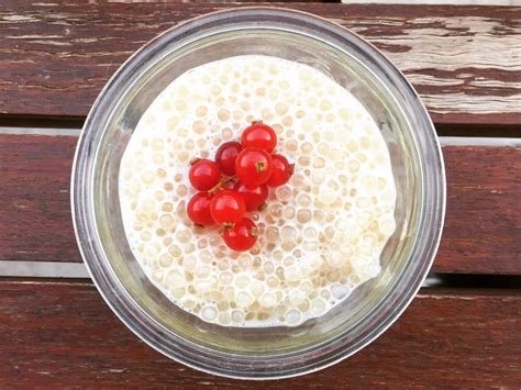 Perles du Japon au lait de coco dessert vegan et sans gluten