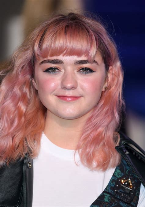 Celebrities With Bangs Maisie Williams With Cropped Pink Bangs 45