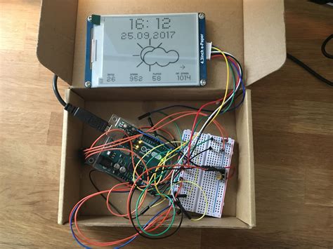 An Arduino Weather Station With An E Ink Display Hackaday