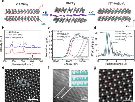 Characterizations Of Structure Of 1t Mos2 Vs A Fabrication Procedure