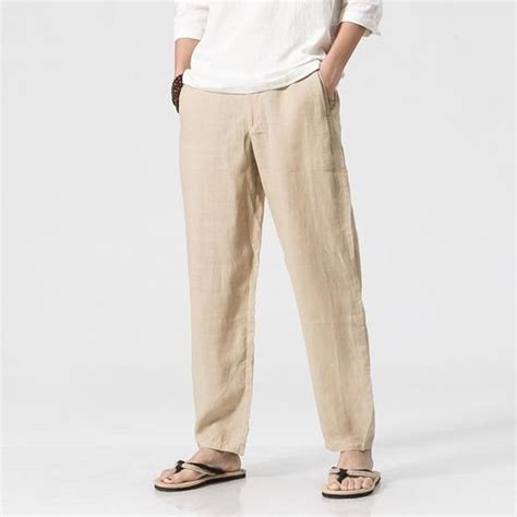 Only Us5590 Shop Mens Loose Cotton Linen Casual Pants At Banggood