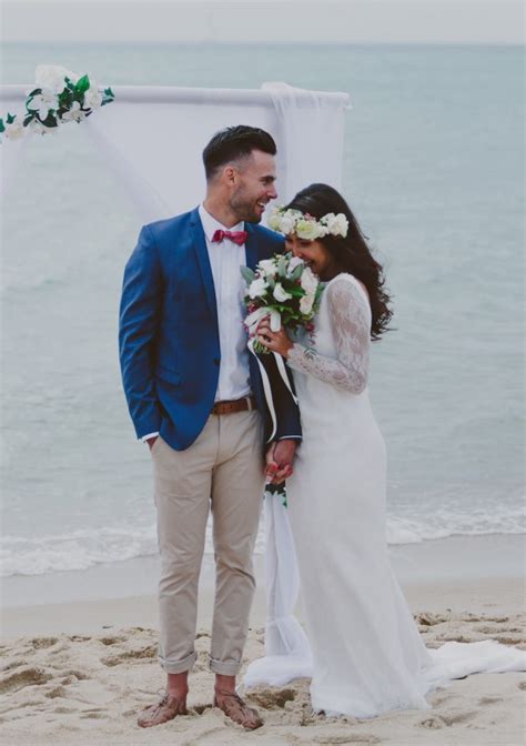Sharpen up your style with our new men's suits collection featuring matching men's suit jackets and trousers and fits from regular to skinny. 27 Beach Wedding Groom Attire Ideas - Mens Wedding Style