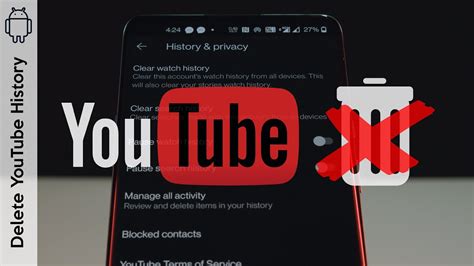 how to delete your youtube history on android really easy