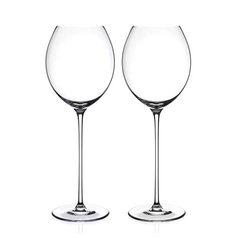 Two Elegance Red Wine Glasses Scandinavian Styled Homeware