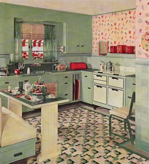 Interior Awesome Old Furniture On Retro Style Kitchen Design