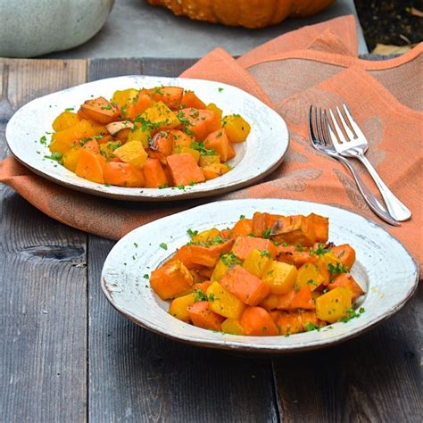 Roasted Butternut Squash And Sweet Potatoes Olive Oil And Lemons