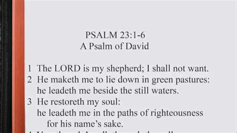 Psalm 231 6 ♩♫ Kjv Scripture Song Alternate Version Full Chapter