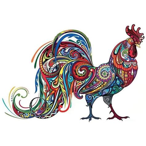 Wooden Jigsaw Puzzle Mighty Rooster