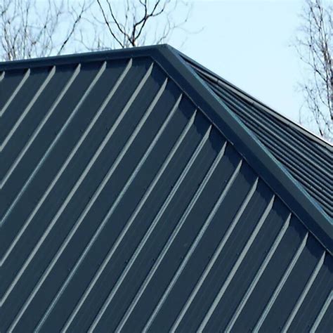 Metal Sales 3 Ft X 20 Ft Ribbed Blue Steel Roof Panel In The Roof