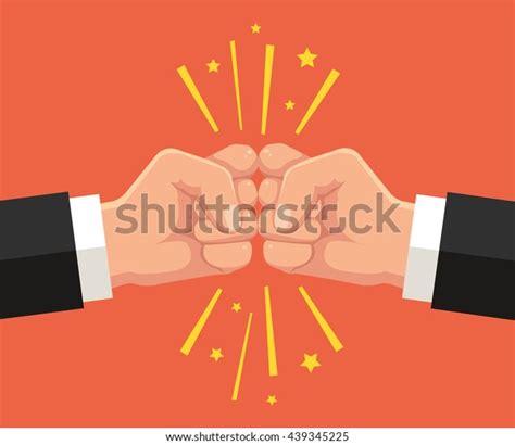 Two Fists Punching Each Other Vector Stock Vector Royalty Free