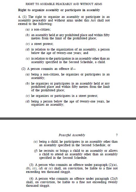 According to section 9(1), in order to hold an assembly 10 days' notice must be given to the police. Just My Thoughts: Parents should never be allowed to bring ...