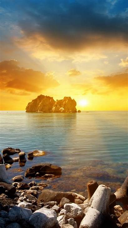 Wallpapers Lock Iphone Screen Tranquil Sunset Coast