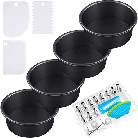 40 Pieces Cake Pan Set Included 4 Pieces Round Cake Baking Pans