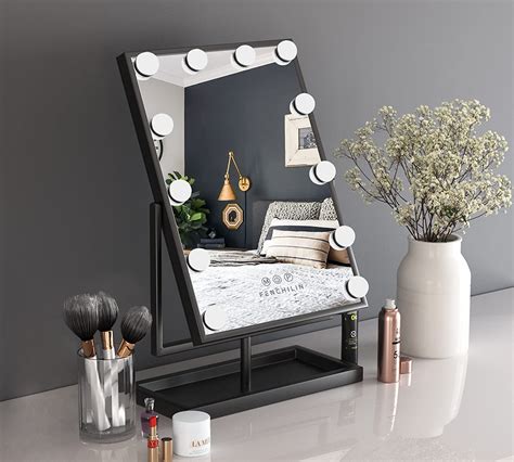 Fenchilin Hollywood Lighted Vanity Makeup Mirror 360° Free