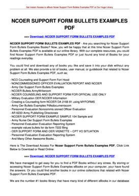 Nco Support Form Examples Fill Online Printable Fillable Blank