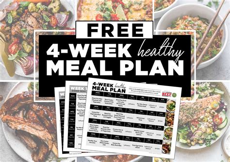 Get A Free 4 Week Healthy Meal Plan Including Grocery List Give Me