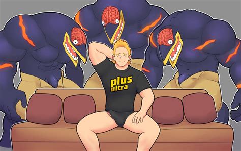 Rule 34 Abs Bara Biceps Blonde Hair Closed Eyes Embarrassed Erect Penis Erection Under Clothes
