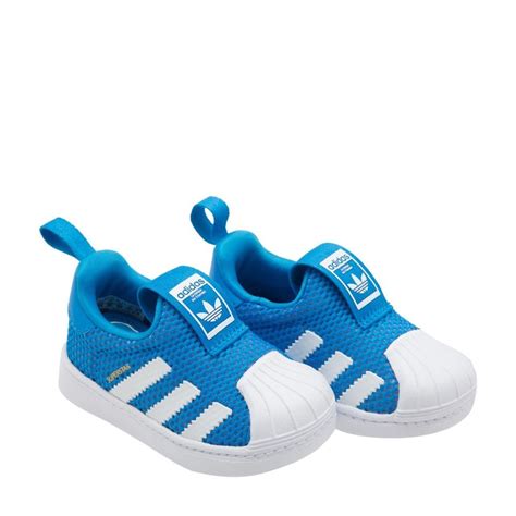 Adidas B37252 Toddler Superstar 360 I Baby Shoes Kids White Blue