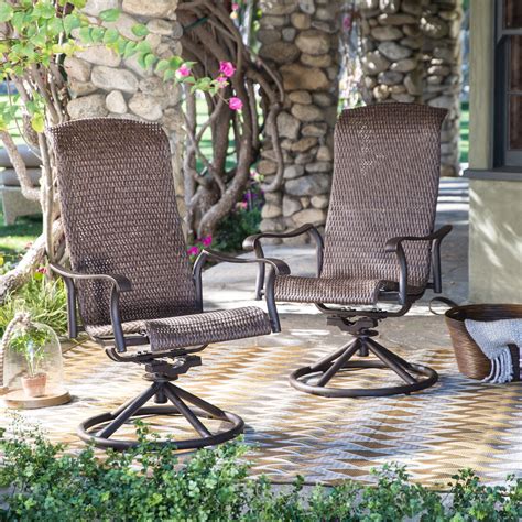 Outdoor chairs + chaise loungers. Coral Coast Charter All-Weather Wicker Swivel Rocker - Set ...
