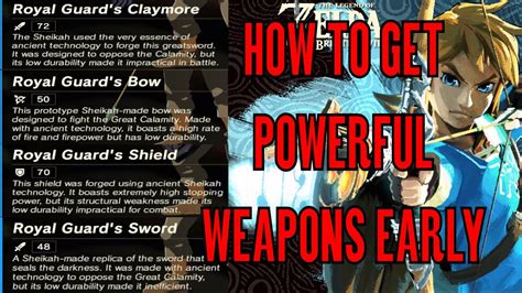 Perfect guard is an ability in breath of the wild. Zelda Breath of the Wild: How to get Powerful Weapons Early (72 Damage - Royal Guard's Set ...