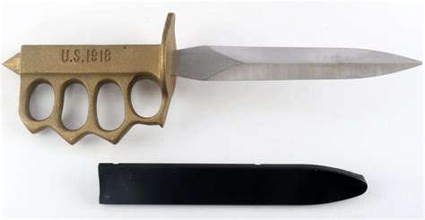 Sold At Auction Ww1 Us 1918 Knuckle Duster Trench Knife