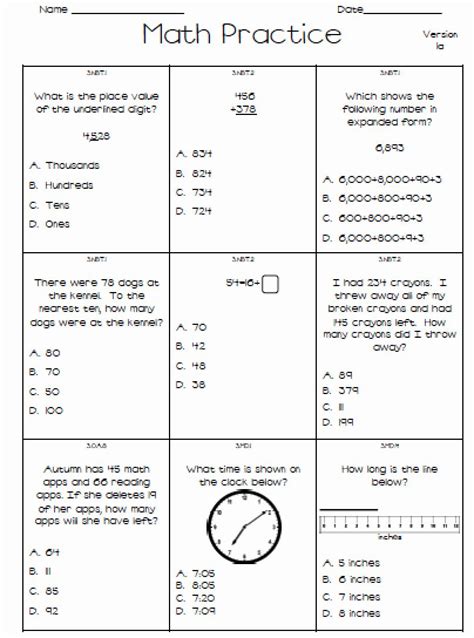 3rd Grade Math Staar Test Practice Worksheets Math Practice Staar