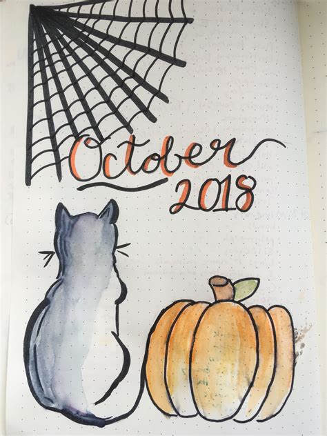 October Monthly Bujo Layout Dibujos Garabateados Decoracion De
