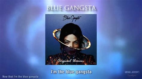 Michael Jackson Blue Gangsta Original Lyric Video Youtube