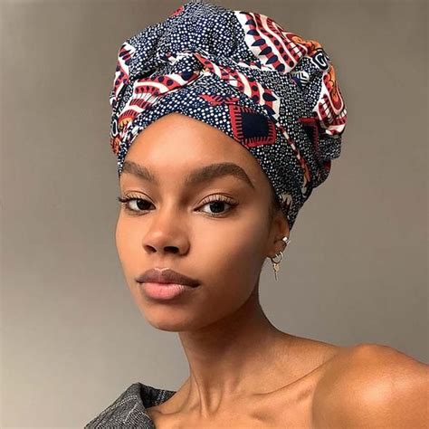 Creative Head Wrap With Full Satin Inner African Wax Cotton Game
