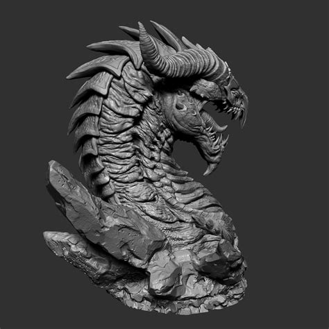 Screaming Dragon Head 3d Model 3d Printable Cgtrader