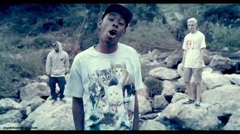Tyler The Creator Is Standing On Rock Wearing Cats Printed Tshirt With