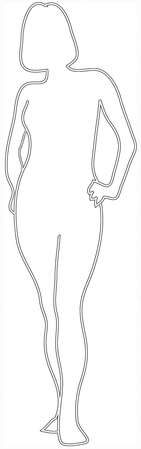 Female Body Outline Printable Pin By Lauren Pedersen On Coloring