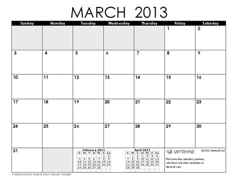 Printable Calendar Free Printable Calendar March 2013 Free Printable
