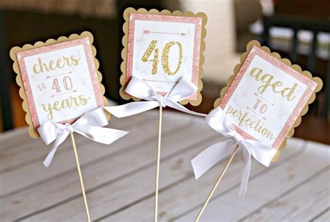ROSE GOLD Women's Birthday Centerpiece Female Milestone ...