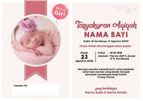 50 Pcs Undangan Aqiqah Lazada Indonesia