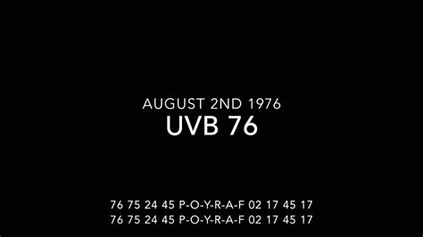 Uvb 76 In August 1976 Must Watch Rare Uvb 76 Rare August
