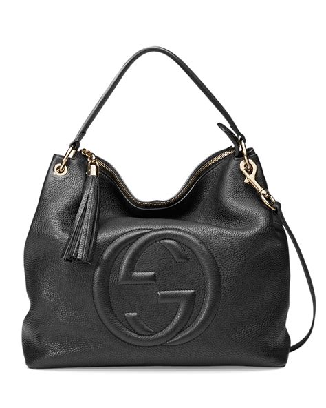 Gucci Leather Hobo Bag With Fringe