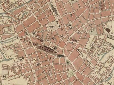 Vintage Map Of Birmingham 1851